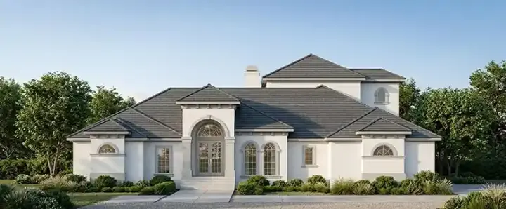 Florida house plans 73-210 - front exterior, 4,373 sq ft, 4 bed, 4 bath house plans | Monster House Plans