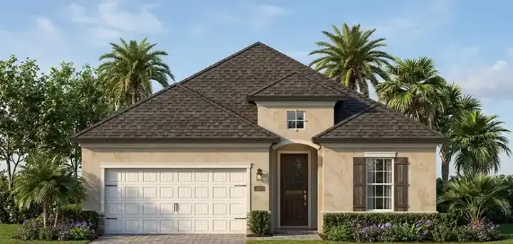 Florida house plans 73-223 - front exterior, 1,721 sq ft, 4 bed, 2 bath house plans | Monster House Plans