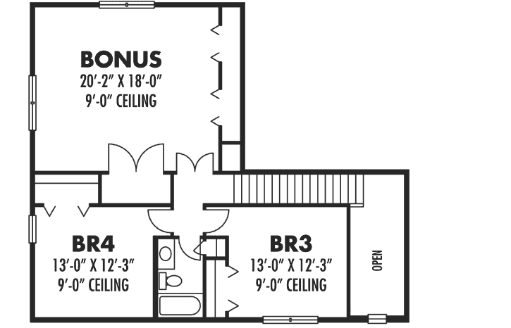 Upper/Second Floor Plan: 73-237