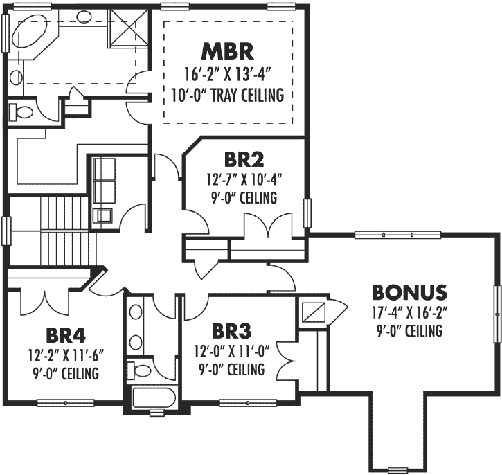 Upper/Second Floor Plan: 73-240