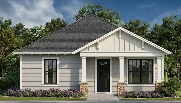 Craftsman house plans 73-243 - front exterior, 1,583 sq ft, 3 bed, 2 bath house plans | Monster House Plans