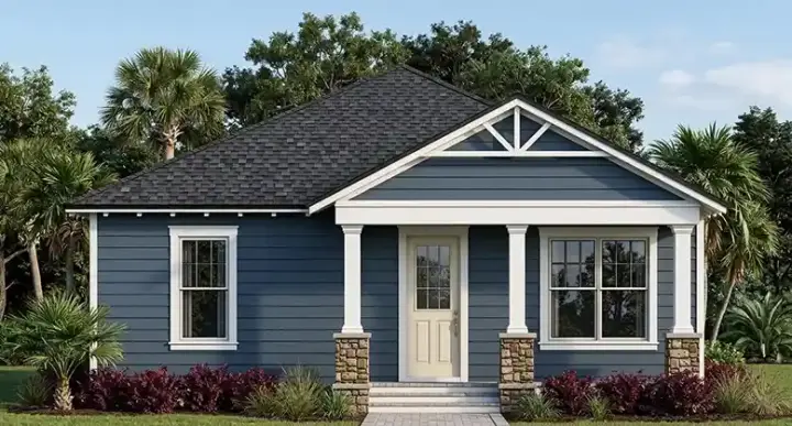 Craftsman house plans 73-244 - front exterior, 1,691 sq ft, 3 bed, 2 bath house plans | Monster House Plans