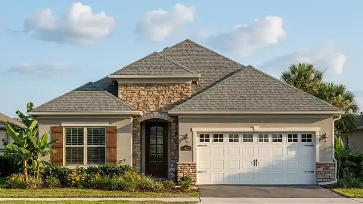 European house plans 73-245 - front exterior, 1,746 sq ft, 3 bed, 2 bath house plans | Monster House Plans