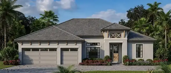 Florida house plans 73-250 - front exterior, 2,244 sq ft, 4 bed, 3 bath house plans | Monster House Plans