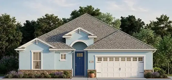 Florida house plans 73-251 - front exterior, 2,258 sq ft, 4 bed, 3 bath house plans | Monster House Plans