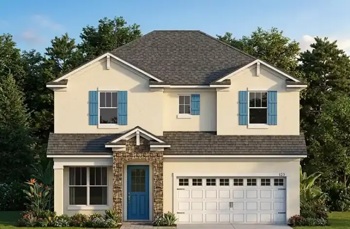 Florida house plans 73-252 - front exterior, 2,303 sq ft, 4 bed, 3 bath house plans | Monster House Plans