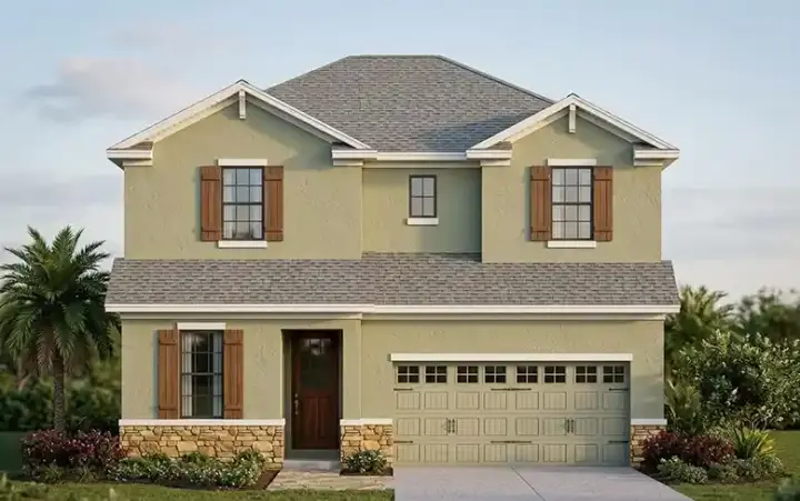 Florida house plans 73-254 - front exterior, 2,106 sq ft, 4 bed, 3 bath house plans | Monster House Plans