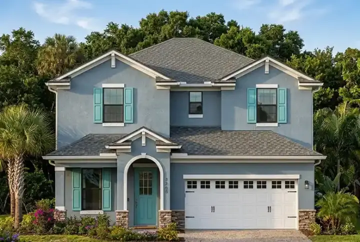 Florida house plans 73-256 - front exterior, 2,527 sq ft, 4 bed, 2 bath house plans | Monster House Plans