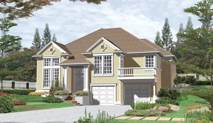 Traditional house plans 74-106 - front exterior, 1,963 sq ft, 4 bed, 2 bath house plans | Monster House Plans