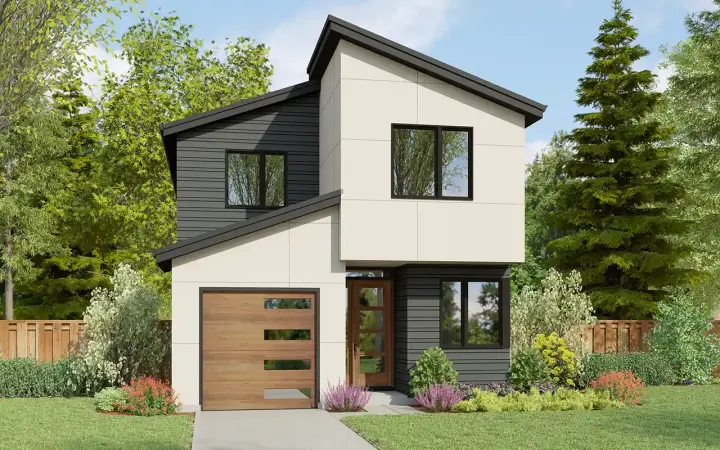 Contemporary house plans 74-1070 - front exterior, 2,071 sq ft, 3 bed, 2 bath house plans | Monster House Plans