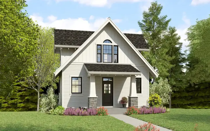 Craftsman house plans 74-1072 - front exterior, 1,724 sq ft, 3 bed, 2 bath house plans | Monster House Plans