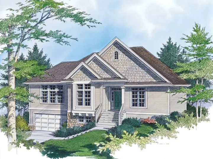 Craftsman house plans 74-175 - front exterior, 2,236 sq ft, 3 bed, 2 bath house plans | Monster House Plans