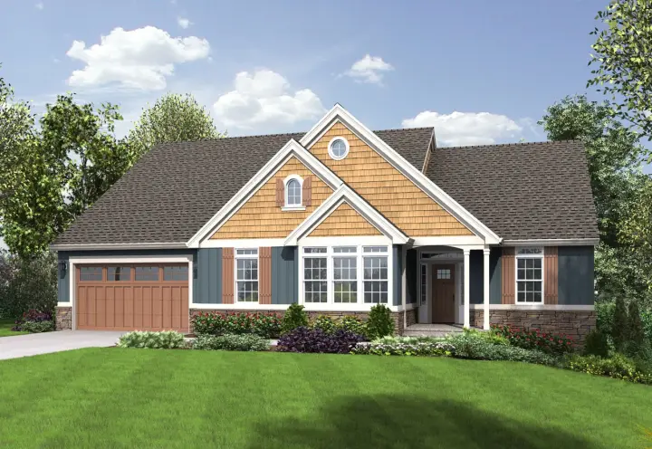 Craftsman house plans 74-186 - front exterior, 2,933 sq ft, 4 bed, 3 bath house plans | Monster House Plans