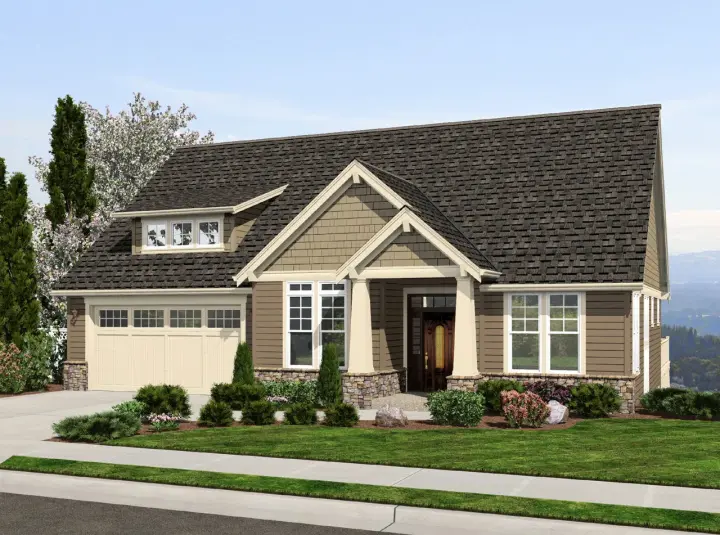 Craftsman house plans 74-199 - front exterior, 2,795 sq ft, 3 bed, 2 bath house plans | Monster House Plans