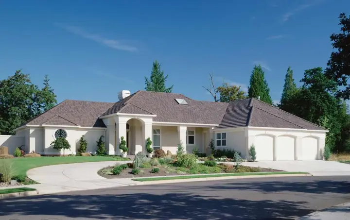 European house plans 74-208 - front exterior, 3,004 sq ft, 3 bed, 2 bath house plans | Monster House Plans