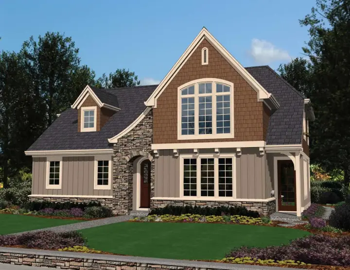 Cottage house plans 74-240 - front exterior, 1,976 sq ft, 3 bed, 2 bath house plans | Monster House Plans