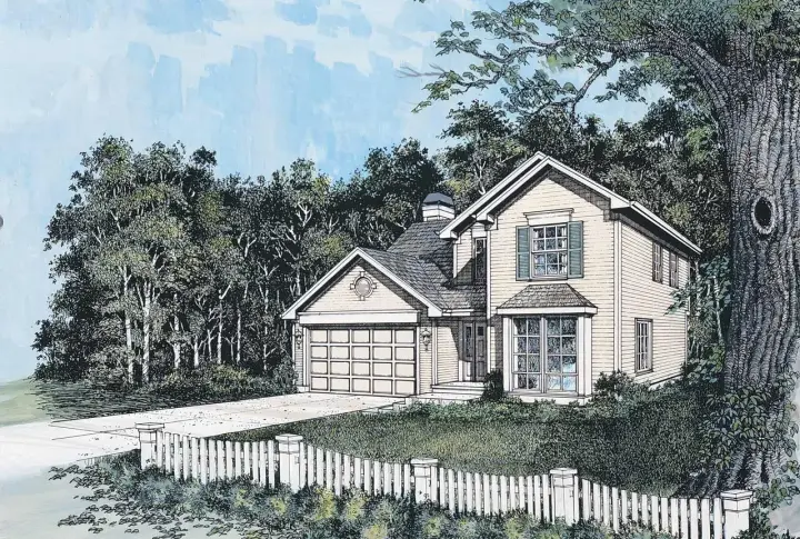 Traditional house plans 74-260 - front exterior, 1,776 sq ft, 3 bed, 2 bath house plans | Monster House Plans