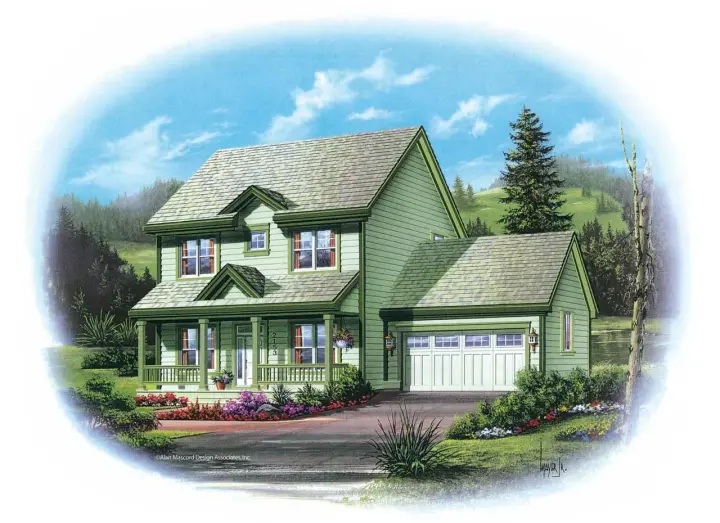 Country house plans 74-262 - front exterior, 1,913 sq ft, 3 bed, 2 bath house plans | Monster House Plans