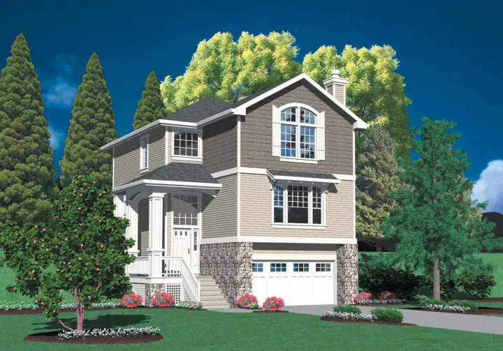 Craftsman house plans 74-297 - front exterior, 1,689 sq ft, 3 bed, 2 bath house plans | Monster House Plans