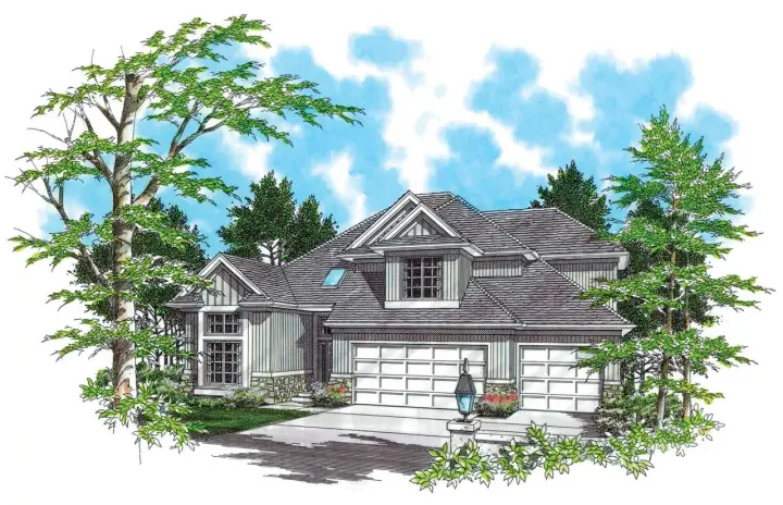 Traditional house plans 74-309 - front exterior, 2,200 sq ft, 3 bed, 2 bath house plans | Monster House Plans