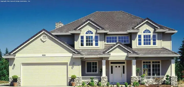 Country house plans 74-311 - front exterior, 2,539 sq ft, 5 bed, 2 bath house plans | Monster House Plans