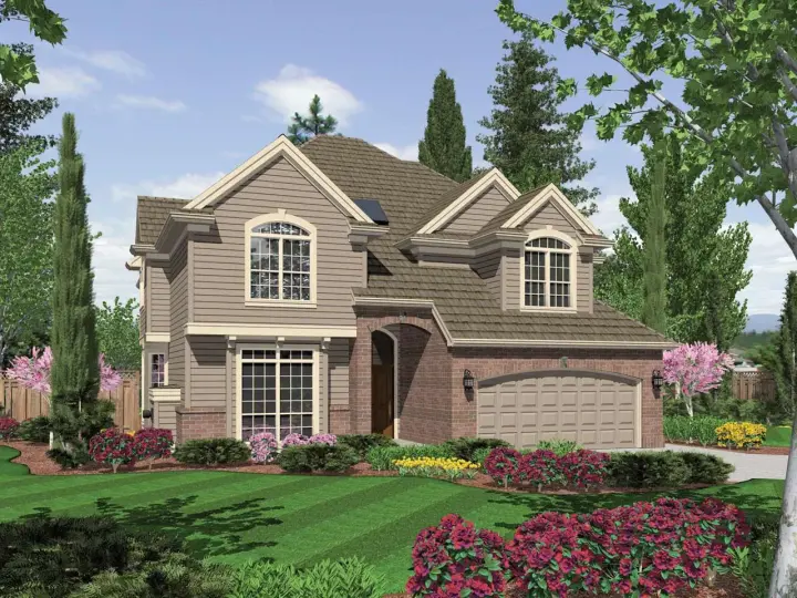 Traditional house plans 74-317 - front exterior, 2,820 sq ft, 4 bed, 3 bath house plans | Monster House Plans