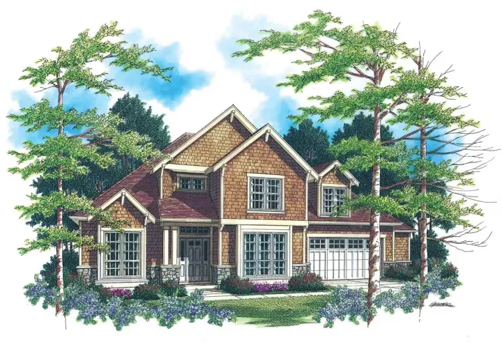 Craftsman house plans 74-324 - front exterior, 2,518 sq ft, 3 bed, 2 bath house plans | Monster House Plans