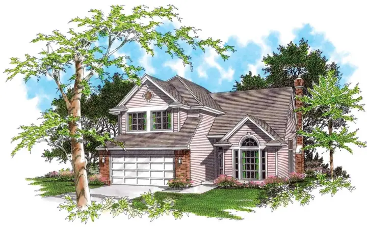 Traditional house plans 74-339 - front exterior, 2,066 sq ft, 3 bed, 2 bath house plans | Monster House Plans