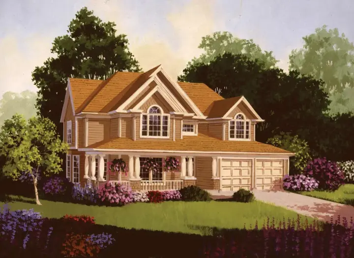 Country house plans 74-354 - front exterior, 2,303 sq ft, 3 bed, 2 bath house plans | Monster House Plans