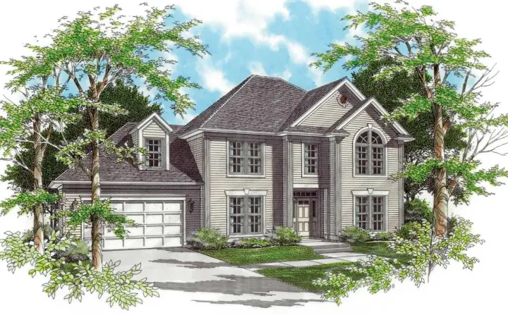 Traditional house plans 74-357 - front exterior, 2,209 sq ft, 3 bed, 2 bath house plans | Monster House Plans