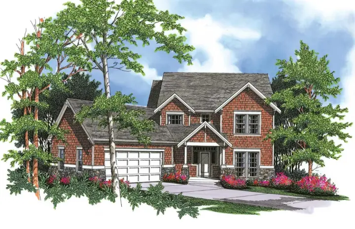 Craftsman house plans 74-359 - front exterior, 2,328 sq ft, 4 bed, 2 bath house plans | Monster House Plans