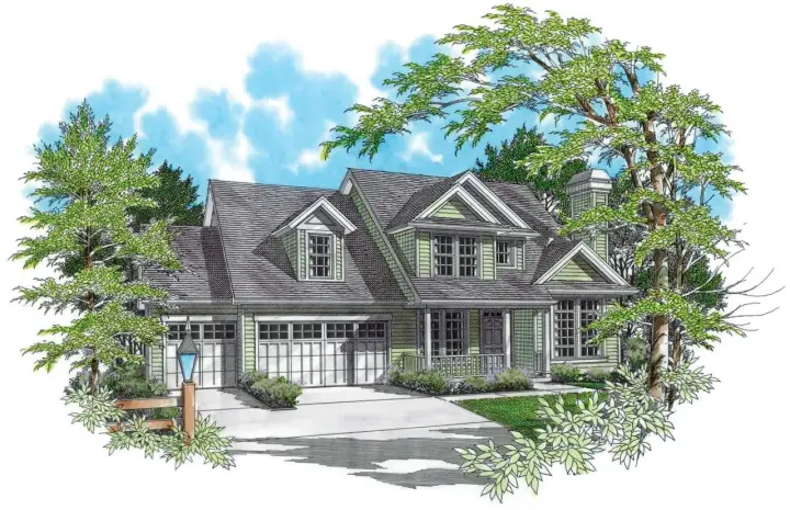 Country house plans 74-360 - front exterior, 2,391 sq ft, 3 bed, 2 bath house plans | Monster House Plans