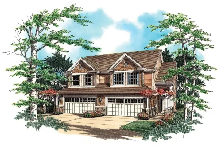 Craftsman house plans 74-484 - front exterior, 3,374 sq ft, 3 bed, 2 bath house plans | Monster House Plans