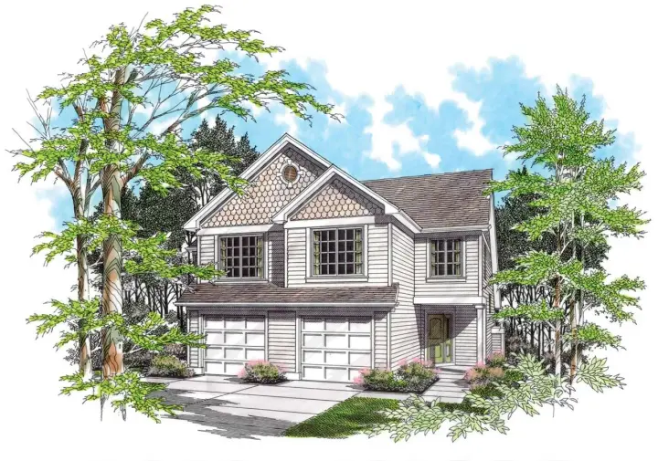 Craftsman house plans 74-489 - front exterior, 2,394 sq ft, 2 bed, 1 bath house plans | Monster House Plans