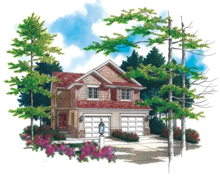 Craftsman house plans 74-491 - front exterior, 3,054 sq ft, 3 bed, 2 bath house plans | Monster House Plans