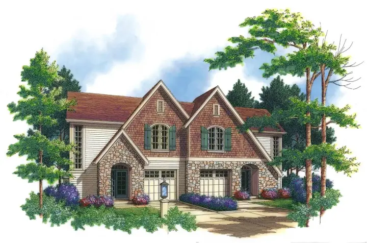 Cottage house plans 74-495 - front exterior, 3,468 sq ft, 3 bed, 2 bath house plans | Monster House Plans
