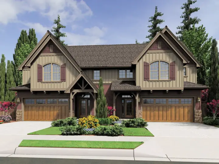 Cottage house plans 74-506 - front exterior, 3,278 sq ft, 4 bed, 4 bath house plans | Monster House Plans