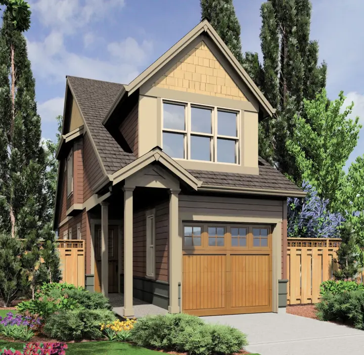 Coastal house plans 74-540 - front exterior, 1,247 sq ft, 2 bed, 2 bath house plans | Monster House Plans