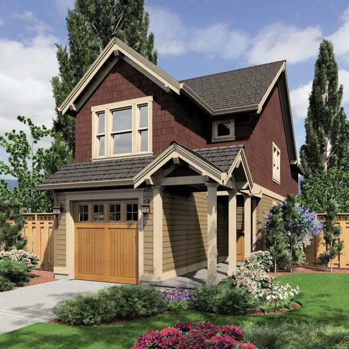 Coastal house plans 74-541 - front exterior, 1,572 sq ft, 2 bed, 2 bath house plans | Monster House Plans