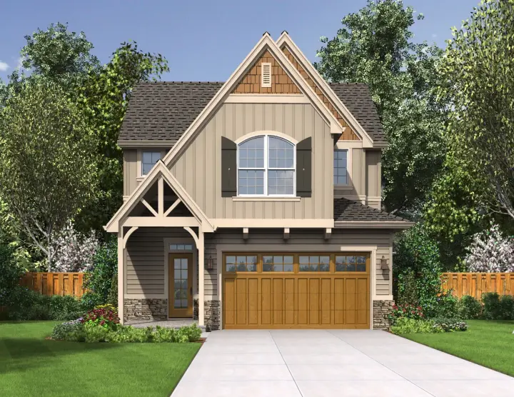 Cottage house plans 74-544 - front exterior, 1,725 sq ft, 3 bed, 2 bath house plans | Monster House Plans