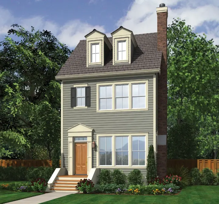 Coastal house plans 74-557 - front exterior, 1,701 sq ft, 3 bed, 2 bath house plans | Monster House Plans
