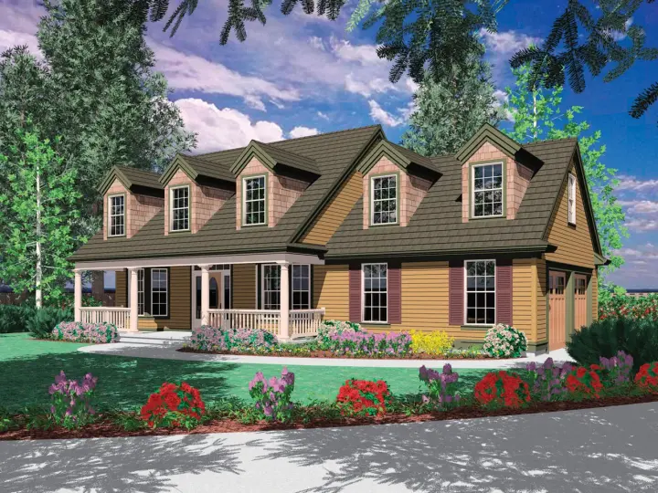 Country house plans 74-601 - front exterior, 2,000 sq ft, 3 bed, 2 bath house plans | Monster House Plans