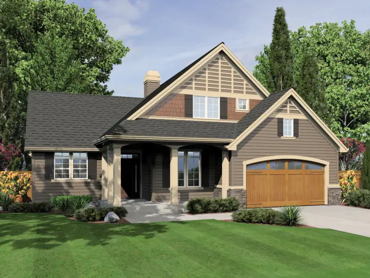 Country house plans 74-609 - front exterior, 2,120 sq ft, 3 bed, 2 bath house plans | Monster House Plans