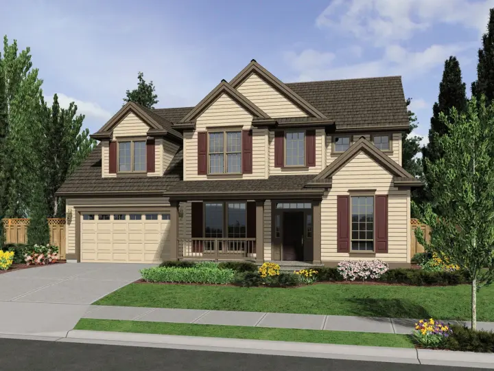 Country house plans 74-635 - front exterior, 2,618 sq ft, 4 bed, 2 bath house plans | Monster House Plans