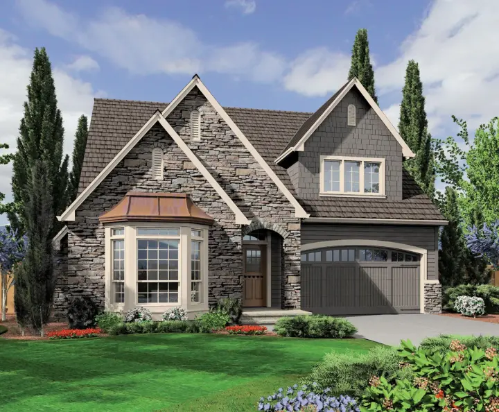 Cottage house plans 74-649 - front exterior, 2,230 sq ft, 3 bed, 2 bath house plans | Monster House Plans