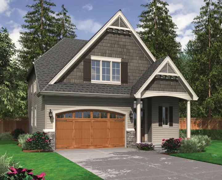 Cottage house plans 74-655 - front exterior, 2,095 sq ft, 4 bed, 2 bath house plans | Monster House Plans