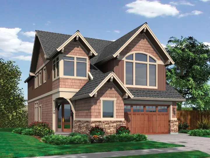 Cottage house plans 74-656 - front exterior, 2,730 sq ft, 4 bed, 3 bath house plans | Monster House Plans