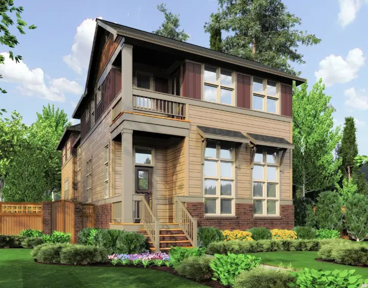 Traditional house plans 74-657 - front exterior, 2,111 sq ft, 3 bed, 2 bath house plans | Monster House Plans