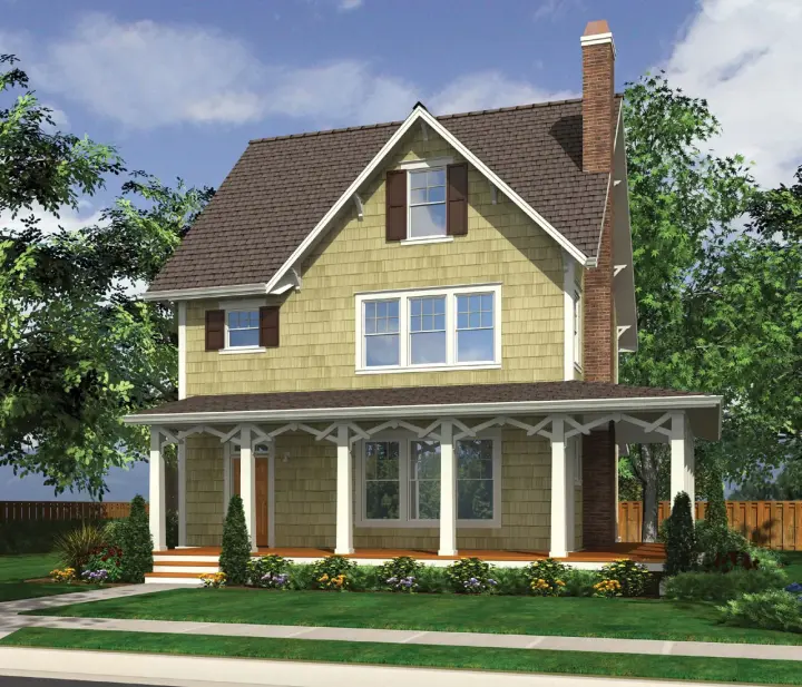 Coastal house plans 74-667 - front exterior, 2,719 sq ft, 3 bed, 3 bath house plans | Monster House Plans