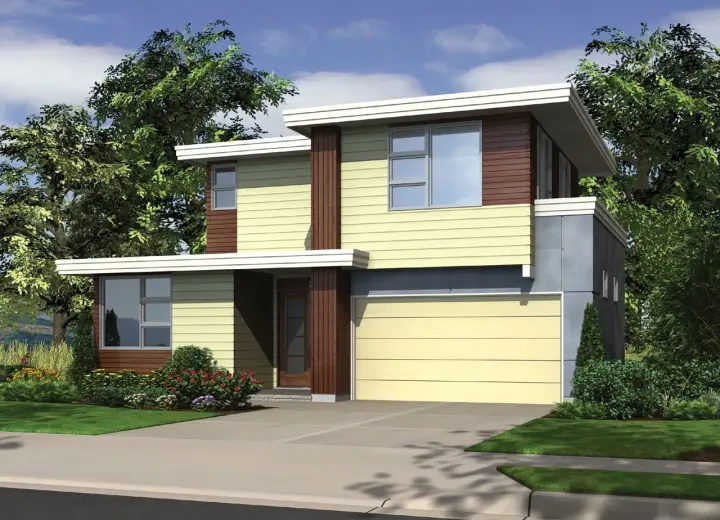 Contemporary house plans 74-668 - front exterior, 2,190 sq ft, 3 bed, 2 bath house plans | Monster House Plans
